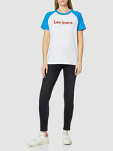 LEE DAMSKA KOSZULKA RAGLAN TEE DIPPED BLUE L43NEHLA 112109697